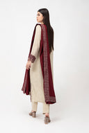Shirt Beige & Maroon MB-W23-162