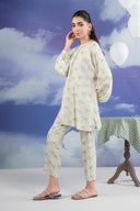 2 Pc Printed Twill Suit
