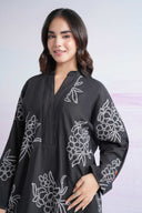 2 Pc Embroidered Slub Khaddar Suit