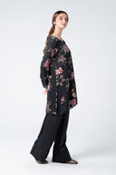 2 Pc Embroidered Silk Slub Suit