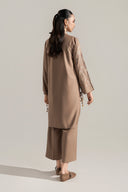 2 Pc Embroidered Twill Suit