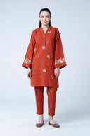2 Pc Embroidered Slub Khaddar Suit