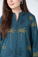 2 Pc Printed Twill Suit