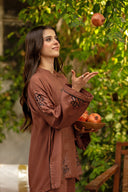 2 Pc Embroidered Twill Suit