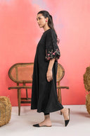 Embroidered Self-Jacquard Viscose Dress