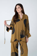 2 Pc Printed Twill Suit
