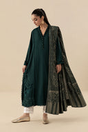 2 Pc Embroidered Herringbone Suit
