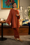 2 Pc Dyed Rib Karandi Suit