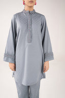 2 Pc Dyed Khaddar Jacquard Suit