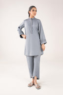 2 Pc Dyed Khaddar Jacquard Suit