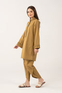 2 Pc Dyed Khaddar Jacquard Suit