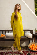 2 Pc Embroidered Twill Suit
