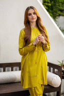 2 Pc Embroidered Twill Suit