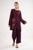 2 Pc Embroidered Dobby Viscose Suit