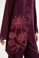 2 Pc Embroidered Dobby Viscose Suit