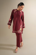 2 Pc Embroidered Khaddar Suit