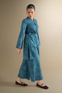 2 Pc Printed Crosshatch Suit