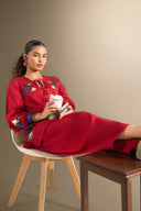 2 Pc Embroidered Twill Suit