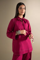 2 Pc Dyed Khaddar Jacquard Suit