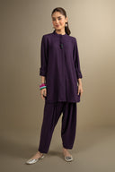 2 Pc Dyed Stretch Crepe Suit