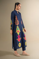 2 Pc Embroidered Cotton Dobby Suit