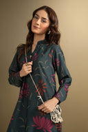 2 Pc Printed Twill Suit