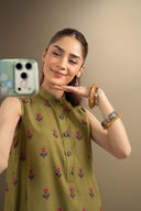 2 Pc Printed Karandi Suit