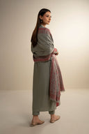 3 Pc Embroidered Twill Suit