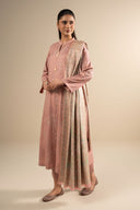 3 Pc Embroidered Linen Twill Suit