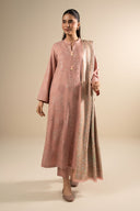 3 Pc Embroidered Linen Twill Suit