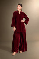 2 Pc Dyed Velvet Suit