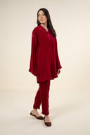 2 Pc Dyed Velvet Suit