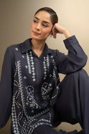 2 Pc Embroidered Twill Suit
