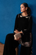2 Pc Embroidered Velvet Suit