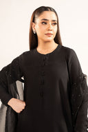 3 Pc Embellished Raw Silk Suit