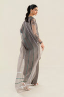 3 Pc Embellished Raw Silk Suit