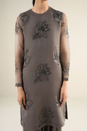 3 Pc Embellished Raw Silk Suit