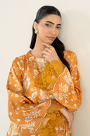 2 Pc Printed Chamois Silk Suit