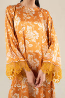 2 Pc Printed Chamois Silk Suit