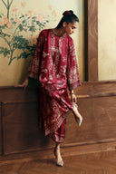 2 Pc Embellished Poly Satin Silk Suit