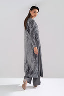 2 Pc Embellished Velvet Suit