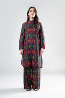2 Pc Printed Textured Suit
