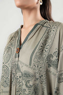 2 Pc Printed Twill Suit