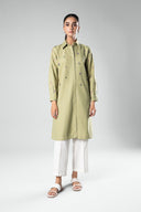 Embroidered Crosshatch Slub Tunic