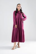 Embroidered Twill Dress