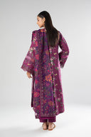 3 Pc Printed Textured Suit