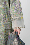 3 Pc Printed Textured Suit