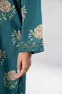3 Pc Embroidered Slub Suit