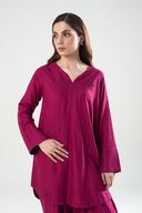 2 Pc Embroidered Linen Suit