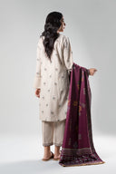 3 Pc Embroidered Khaddar Suit